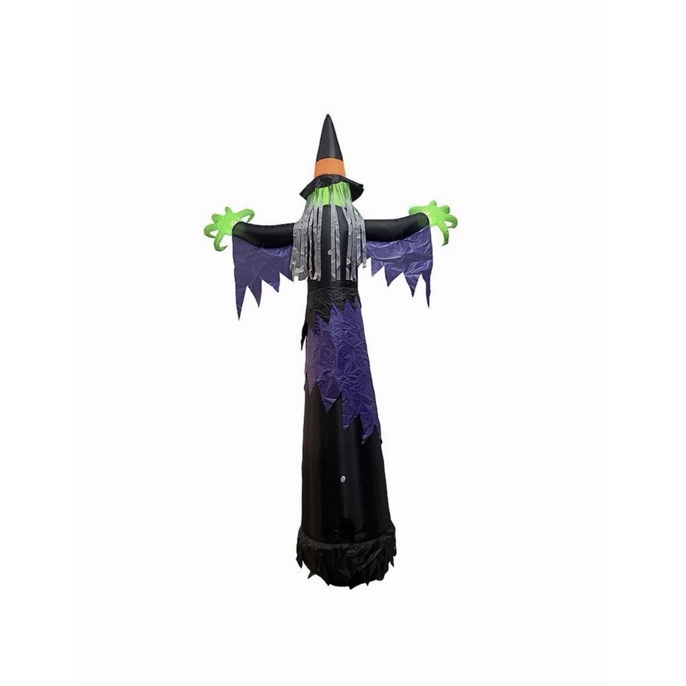 10 ft Witch Halloween Inflatable Decor with LED Lights Indoor/Outdoor - Picture 11 of 11